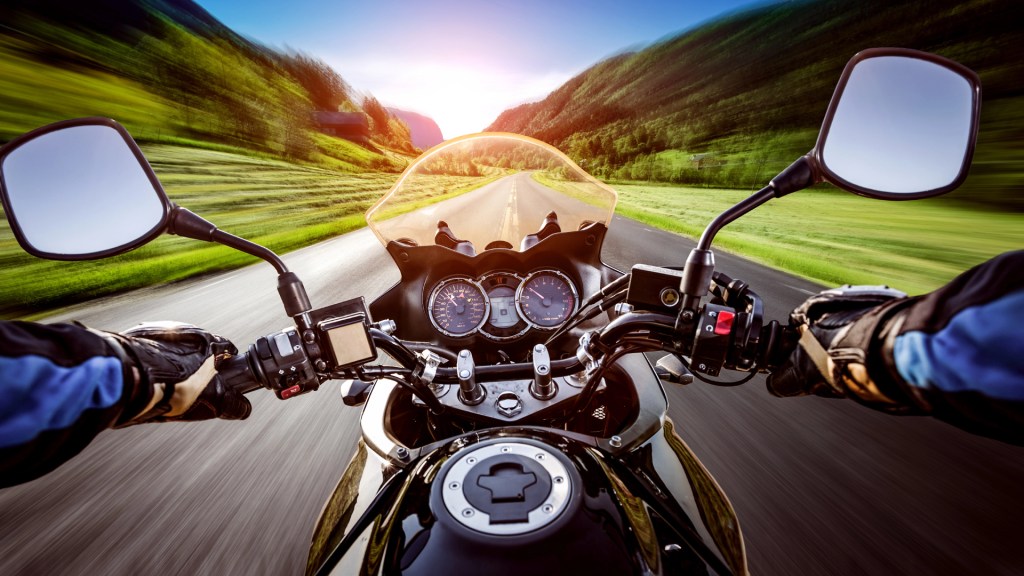 Motorcycle-on-road